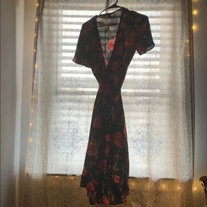 Floral wrap dress